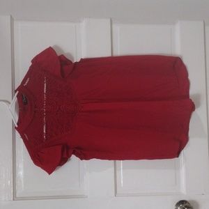 Charmed by Eve Girls Blouse Size S Red